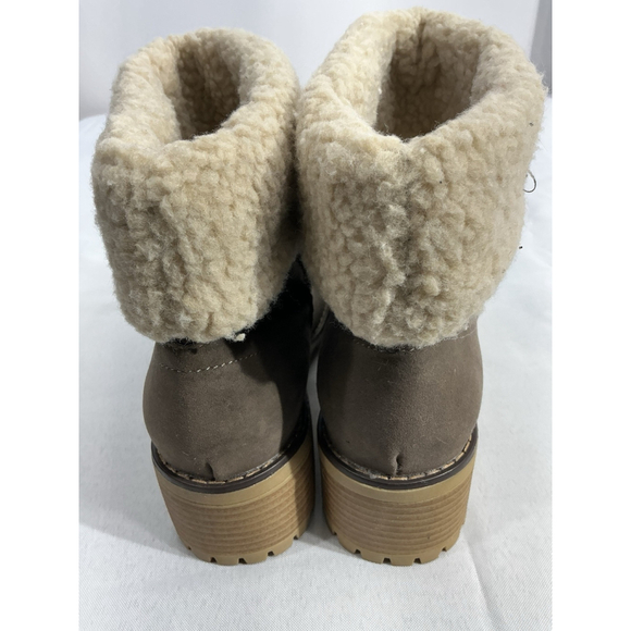 Womans Eu 41 Us 9.5 Brown Pull On Lined Chunky Heel Ankle Boots NWOT - Picture 5 of 8